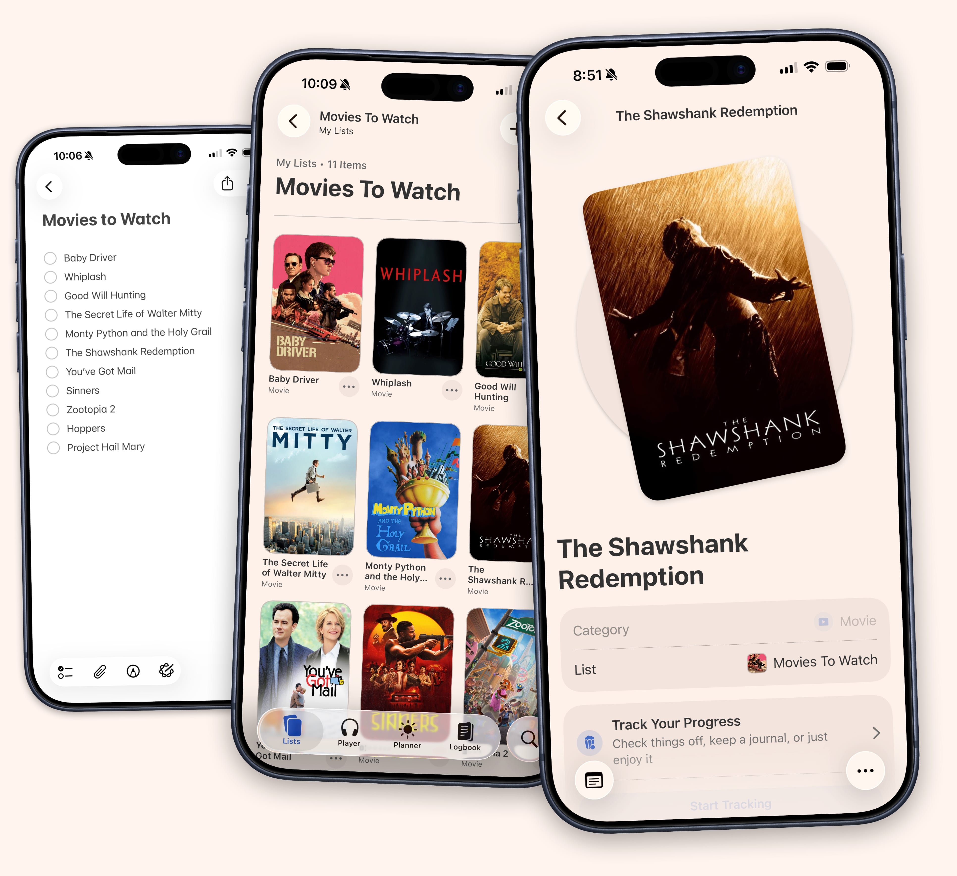Sofa app organizing movies, TV shows, books, and more